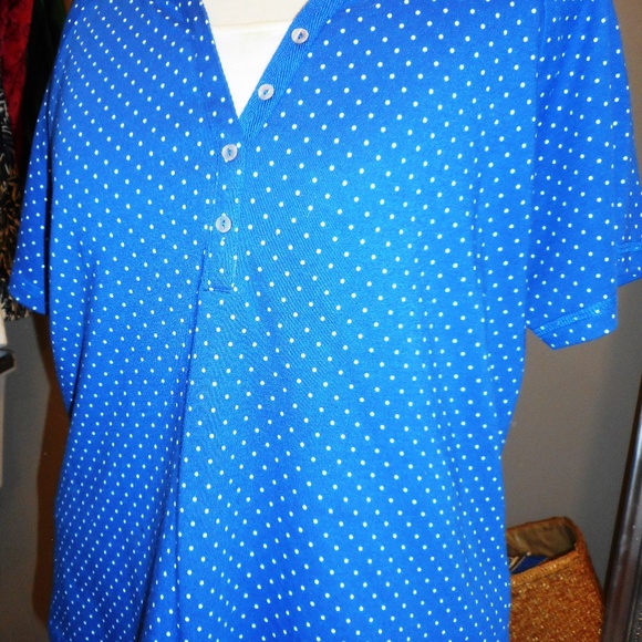 Womens Baxter & Wells blue top with white insert - Picture 1 of 5
